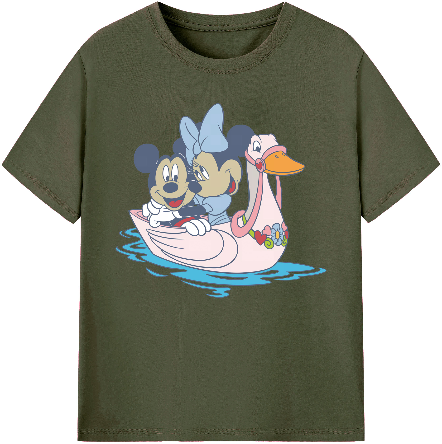 ミッキーマウス Mickey Mouse 綿100％ メンズ半袖Tシャツ｜肌触りやわらか＆通気性